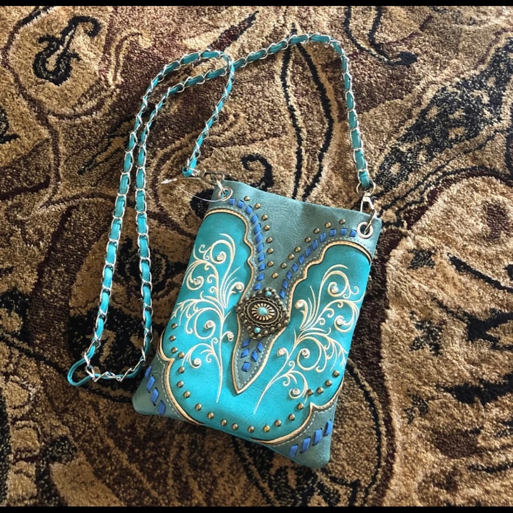 NEW Bling Sparkle Embroidered Crossbody Purse